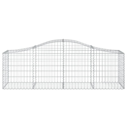 vidaXL Arched Gabion Baskets 8 pcs 200x50x60/80 cm Galvanised Iron 4