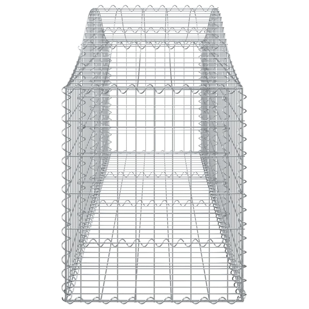 vidaXL Arched Gabion Baskets 8 pcs 200x50x60/80 cm Galvanised Iron 5