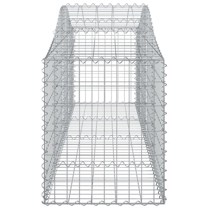 vidaXL Arched Gabion Baskets 8 pcs 200x50x60/80 cm Galvanised Iron 5