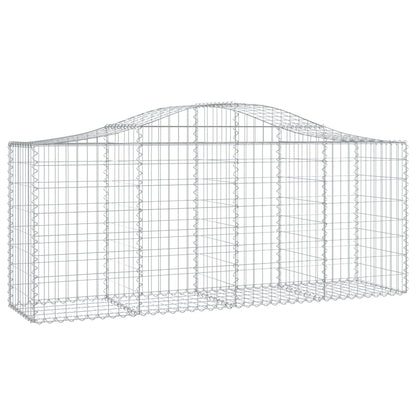 vidaXL Arched Gabion Baskets 7 pcs 200x50x80/100 cm Galvanised Iron 3