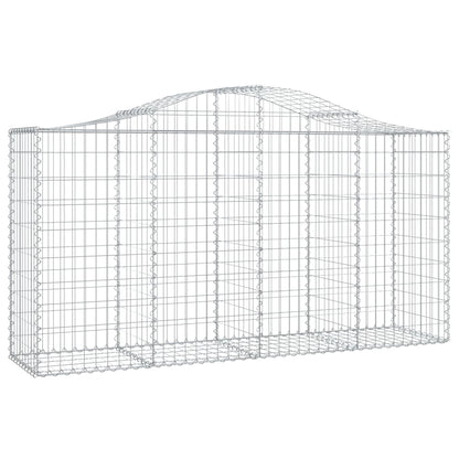 vidaXL Arched Gabion Baskets 6 pcs 200x50x100/120 cm Galvanised Iron 3