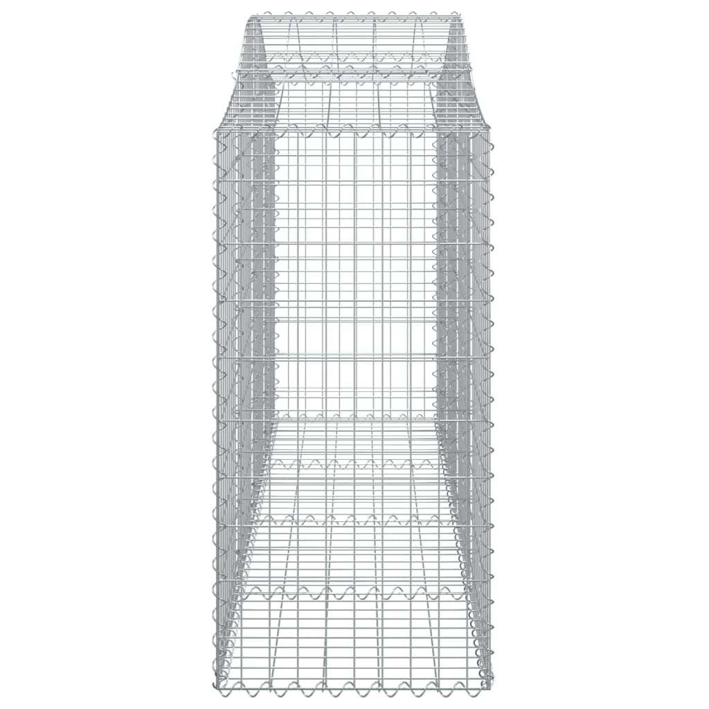 vidaXL Arched Gabion Baskets 6 pcs 200x50x100/120 cm Galvanised Iron 5