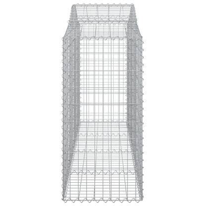 vidaXL Arched Gabion Baskets 6 pcs 200x50x100/120 cm Galvanised Iron 5