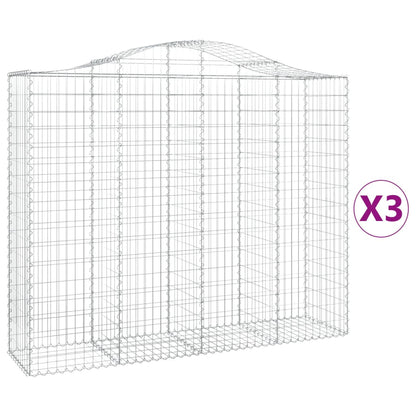 Arched Gabion Baskets Galvanised Iron 3 200 x 30 x 40/60–200 x 50 x 220/240 cm 200 x 50 x 160/180 cm