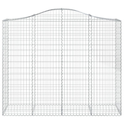 vidaXL Arched Gabion Baskets 3 pcs 200x50x160/180 cm Galvanised Iron 4