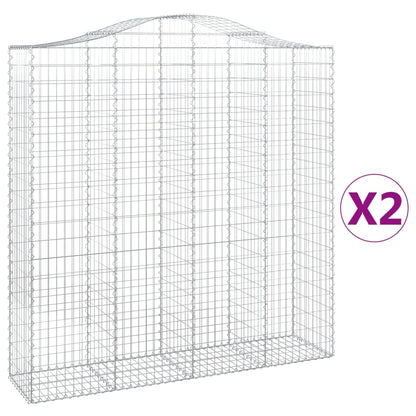 Arched Gabion Baskets Galvanised Iron 2 200 x 30 x 40/60–200 x 50 x 220/240 cm 200 x 50 x 200/220 cm
