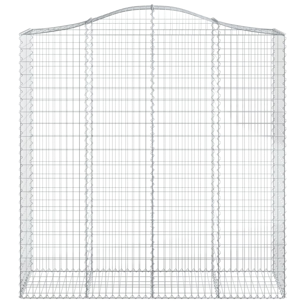 vidaXL Arched Gabion Baskets 3 pcs 200x50x200/220 cm Galvanised Iron 4