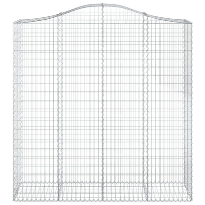 vidaXL Arched Gabion Baskets 3 pcs 200x50x200/220 cm Galvanised Iron 4