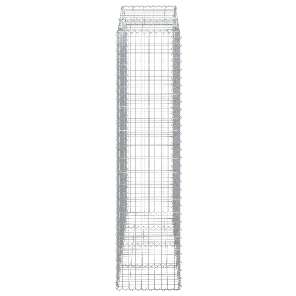 vidaXL Arched Gabion Baskets 3 pcs 200x50x200/220 cm Galvanised Iron 5
