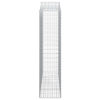 vidaXL Arched Gabion Baskets 3 pcs 200x50x200/220 cm Galvanised Iron 5