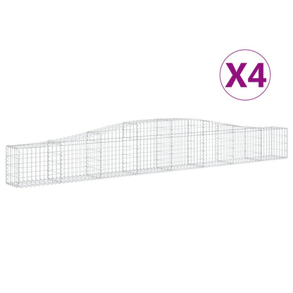 Arched Gabion Baskets Galvanised Iron 4 400 x 30 x 40/60–400 x 50 x 220/240 cm 400 x 30 x 40/60 cm