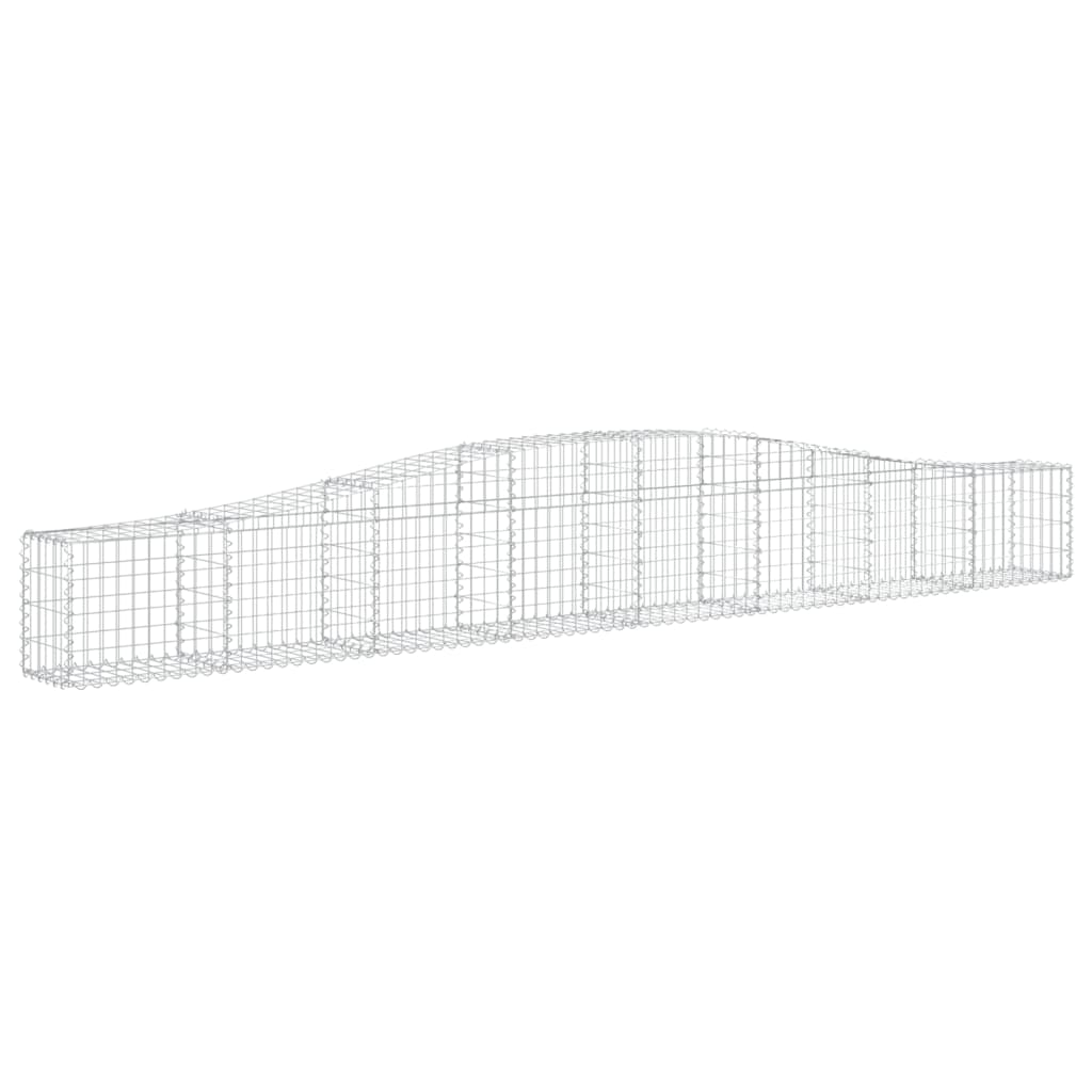 Arched Gabion Baskets Galvanised Iron 4 400 x 30 x 40/60–400 x 50 x 220/240 cm 400 x 30 x 40/60 cm