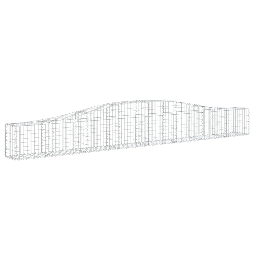 vidaXL Arched Gabion Baskets 5 pcs 400x30x40/60 cm Galvanised Iron 3