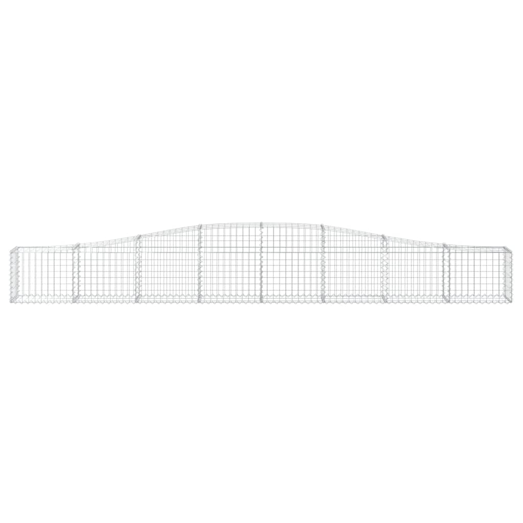 vidaXL Arched Gabion Baskets 5 pcs 400x30x40/60 cm Galvanised Iron 4