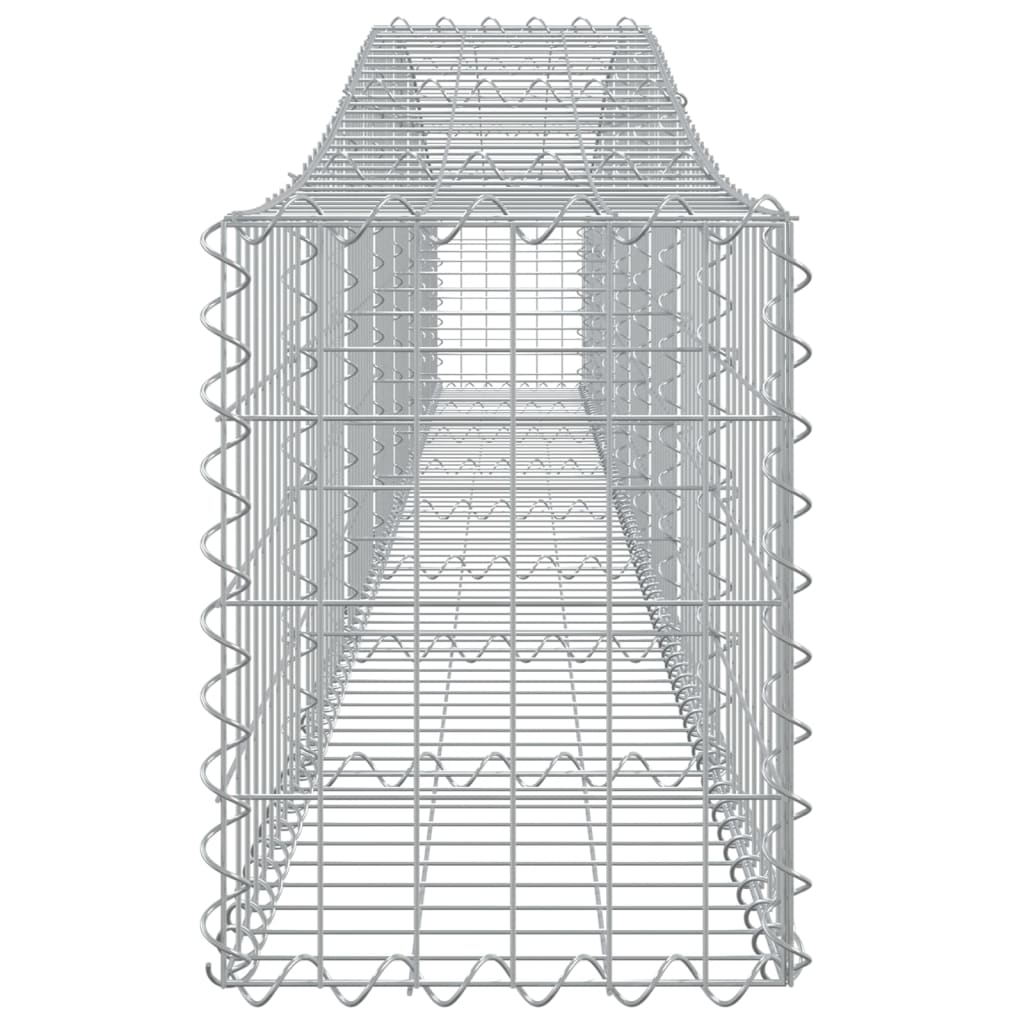 vidaXL Arched Gabion Baskets 5 pcs 400x30x40/60 cm Galvanised Iron 5