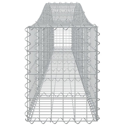 vidaXL Arched Gabion Baskets 5 pcs 400x30x40/60 cm Galvanised Iron 5
