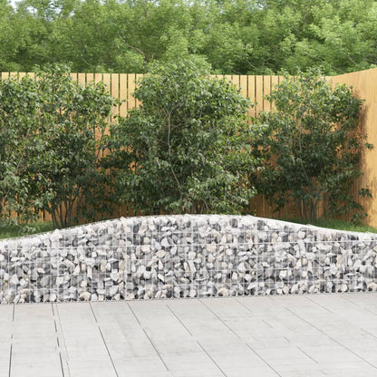 vidaXL Arched Gabion Baskets 5 pcs 400x30x40/60 cm Galvanised Iron 1