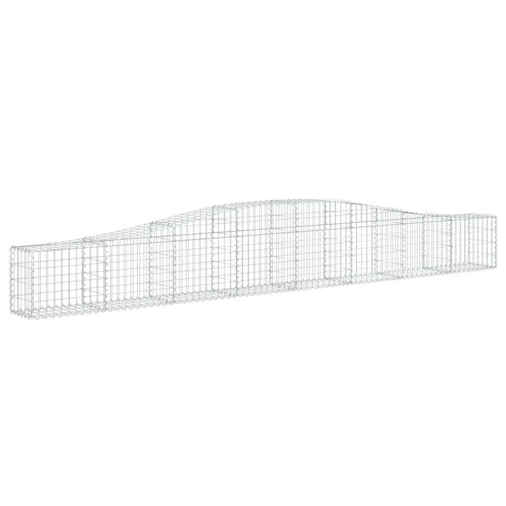 Arched Gabion Baskets Galvanised Iron 7 pcs 400 x 30 x 40/60 cm – 400 x 50 x 220/240 cm 400 x 30 x 40/60 cm