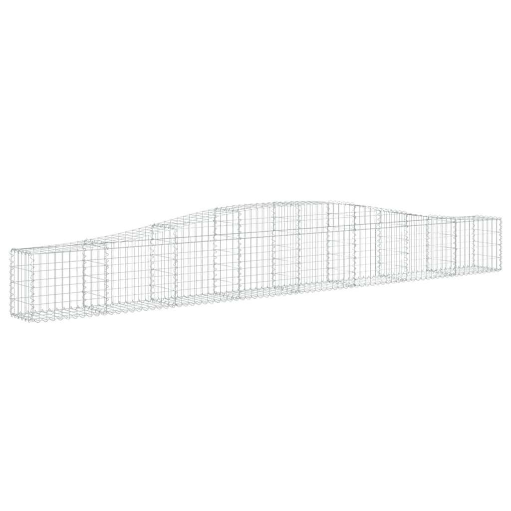 Arched Gabion Baskets Galvanised Iron 9 pcs 400 x 30 x 40/60 cm – 400 x 50 x 220/240 cm 400 x 30 x 40/60 cm