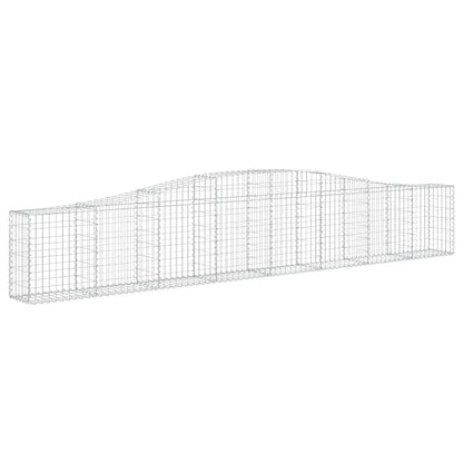 vidaXL Arched Gabion Baskets 3 pcs 400x30x60/80 cm Galvanised Iron 3
