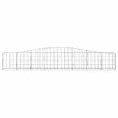 vidaXL Arched Gabion Baskets 3 pcs 400x30x60/80 cm Galvanised Iron 4
