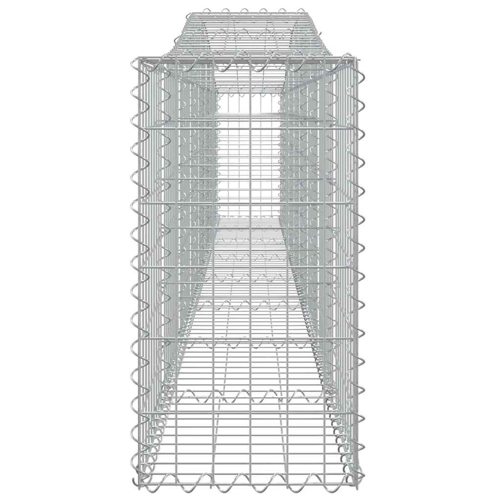 vidaXL Arched Gabion Baskets 3 pcs 400x30x60/80 cm Galvanised Iron 5