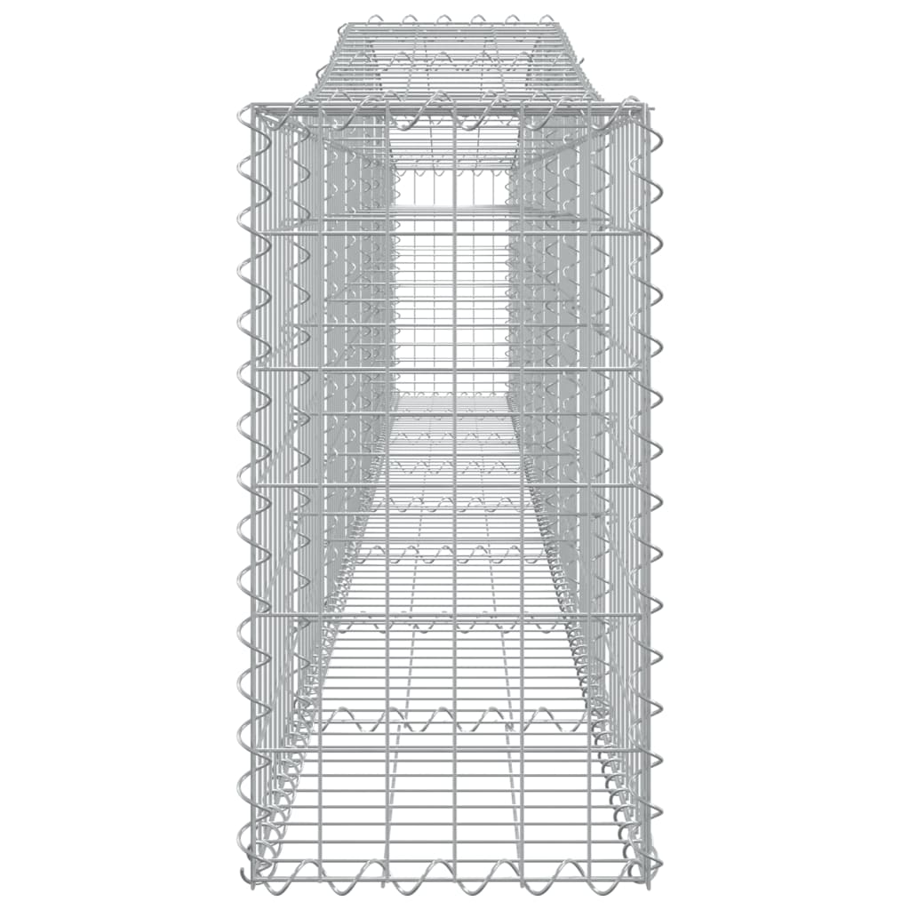 vidaXL Arched Gabion Baskets 4 pcs 400x30x60/80 cm Galvanised Iron 5