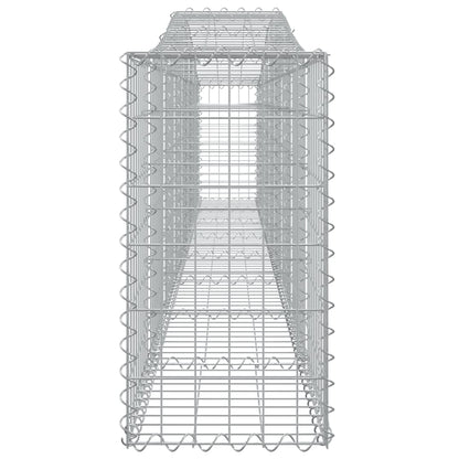 vidaXL Arched Gabion Baskets 4 pcs 400x30x60/80 cm Galvanised Iron 5