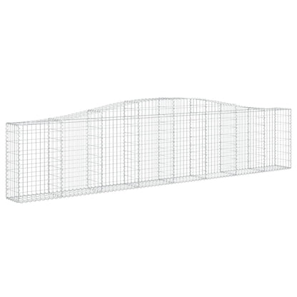 vidaXL Arched Gabion Baskets 4 pcs 400x30x80/100 cm Galvanised Iron 3