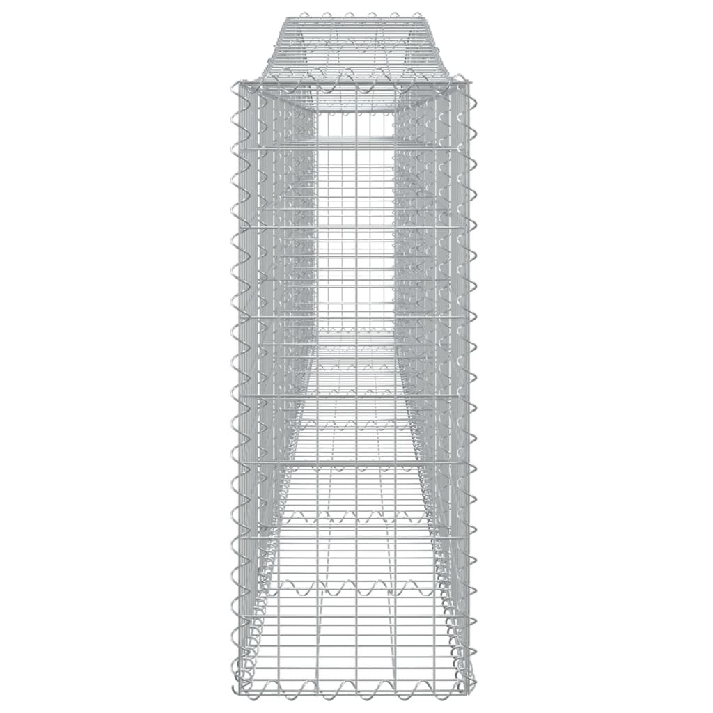 vidaXL Arched Gabion Baskets 4 pcs 400x30x80/100 cm Galvanised Iron 5