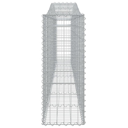 vidaXL Arched Gabion Baskets 4 pcs 400x30x80/100 cm Galvanised Iron 5