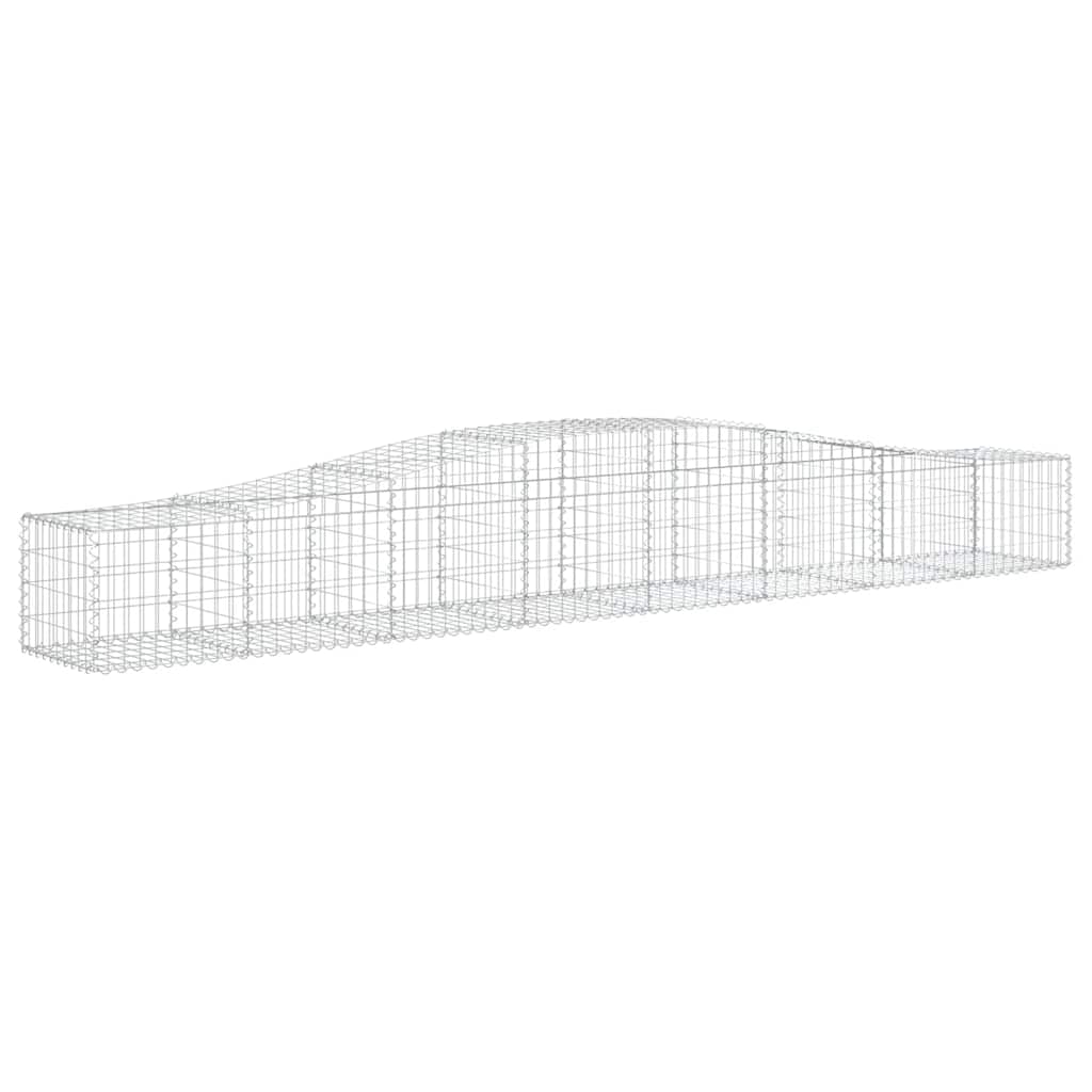 vidaXL Arched Gabion Baskets 5 pcs 400x50x40/60 cm Galvanised Iron 3
