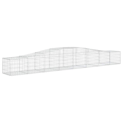 vidaXL Arched Gabion Baskets 5 pcs 400x50x40/60 cm Galvanised Iron 3