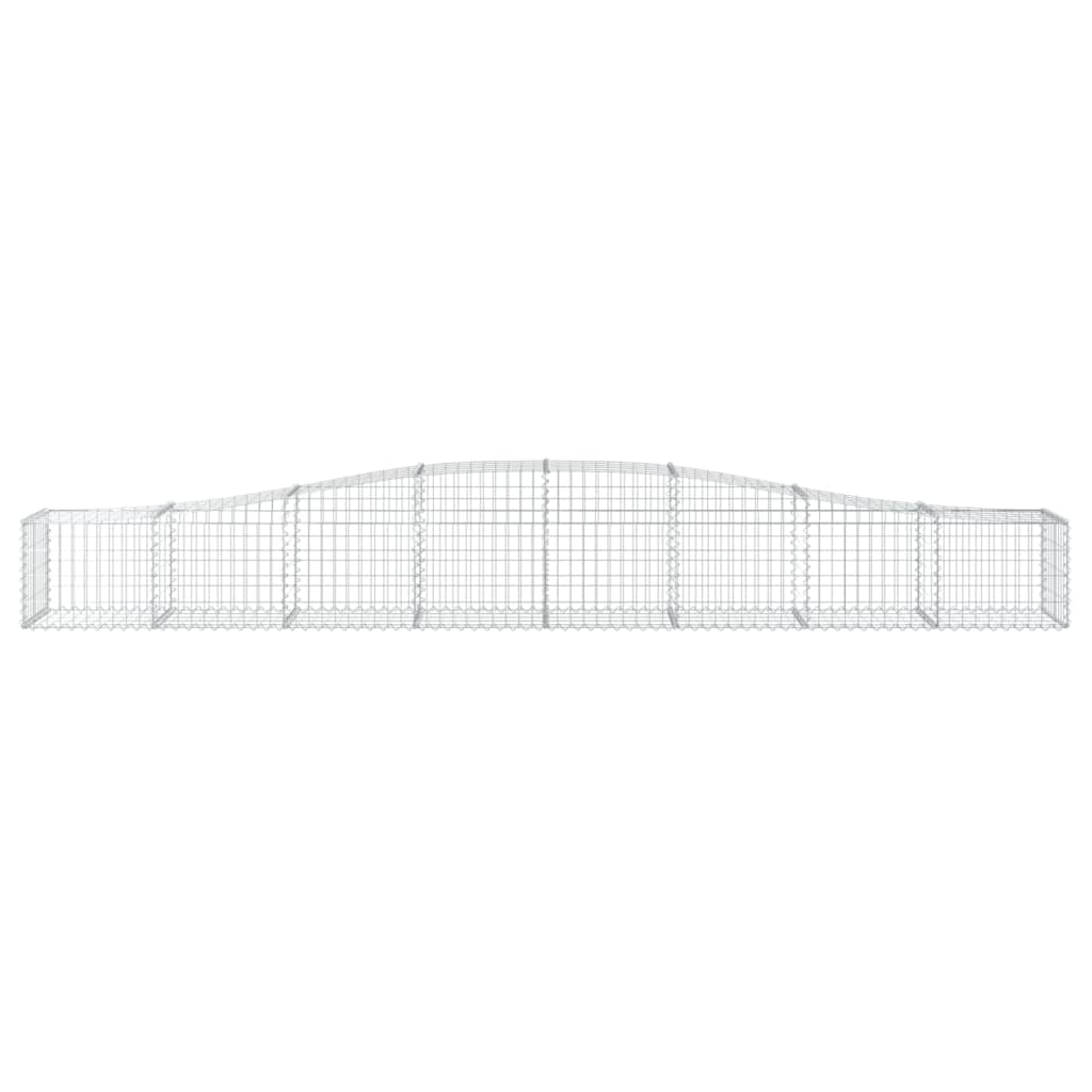 vidaXL Arched Gabion Baskets 5 pcs 400x50x40/60 cm Galvanised Iron 4