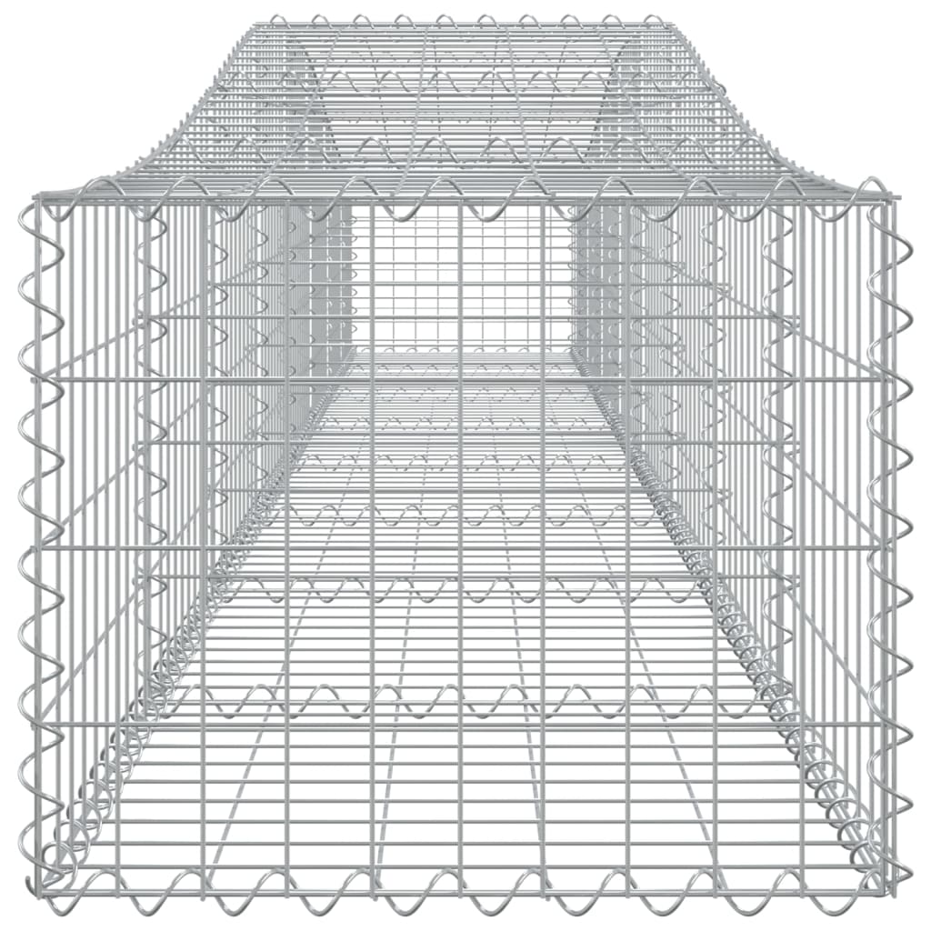 vidaXL Arched Gabion Baskets 5 pcs 400x50x40/60 cm Galvanised Iron 5
