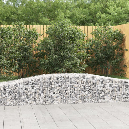 vidaXL Arched Gabion Baskets 5 pcs 400x50x40/60 cm Galvanised Iron 1