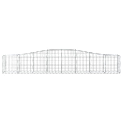 vidaXL Arched Gabion Baskets 4 pcs 400x50x60/80 cm Galvanised Iron 4