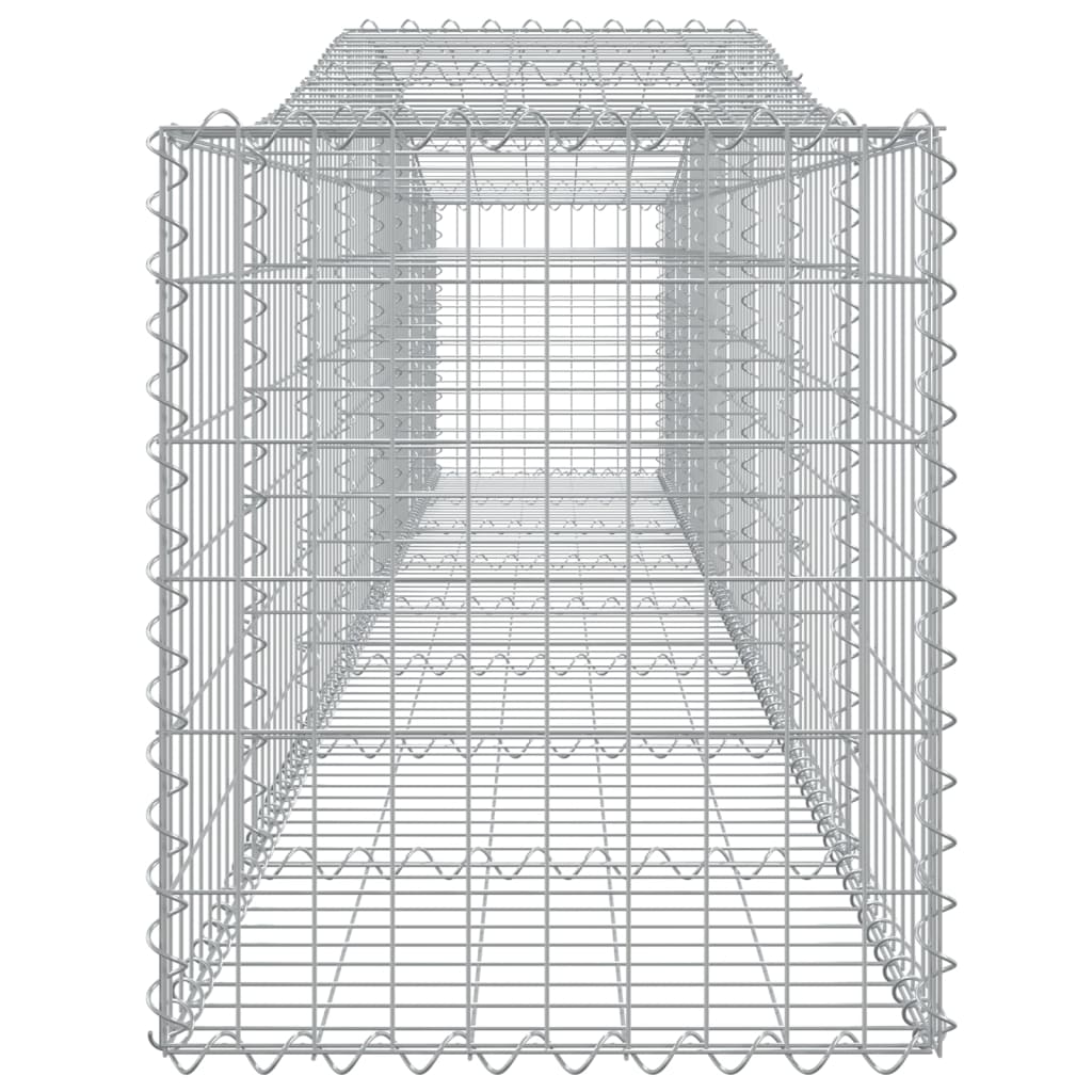 vidaXL Arched Gabion Baskets 4 pcs 400x50x60/80 cm Galvanised Iron 5