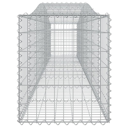 vidaXL Arched Gabion Baskets 4 pcs 400x50x60/80 cm Galvanised Iron 5