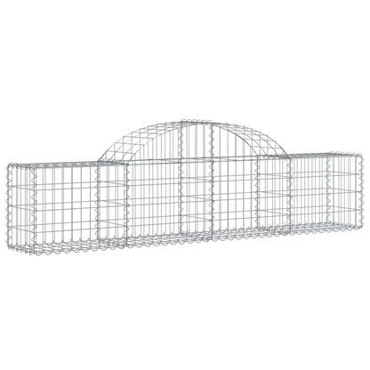 vidaXL Arched Gabion Baskets 5 pcs 200x30x40/60 cm Galvanised Iron 3