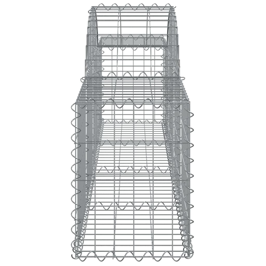 vidaXL Arched Gabion Baskets 5 pcs 200x30x40/60 cm Galvanised Iron 5