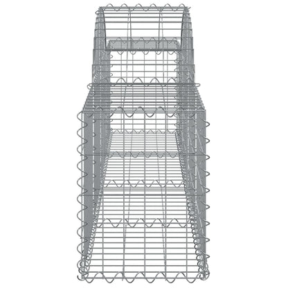 vidaXL Arched Gabion Baskets 5 pcs 200x30x40/60 cm Galvanised Iron 5