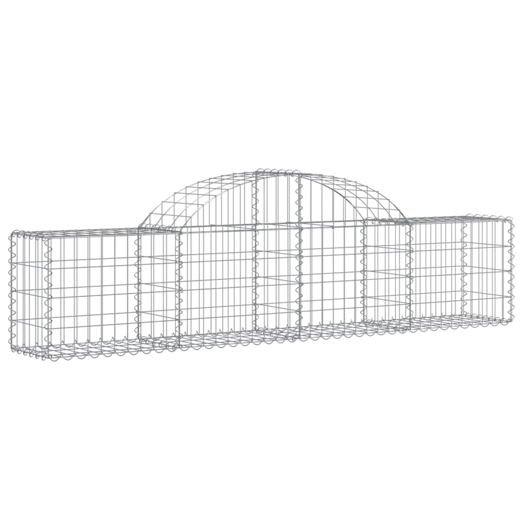 vidaXL Arched Gabion Baskets 6 pcs 200x30x40/60 cm Galvanised Iron 3