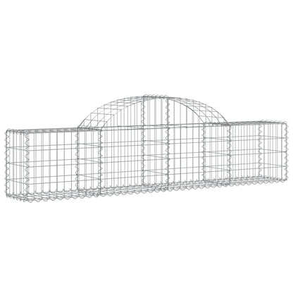 vidaXL Arched Gabion Baskets 6 pcs 200x30x40/60 cm Galvanised Iron 3