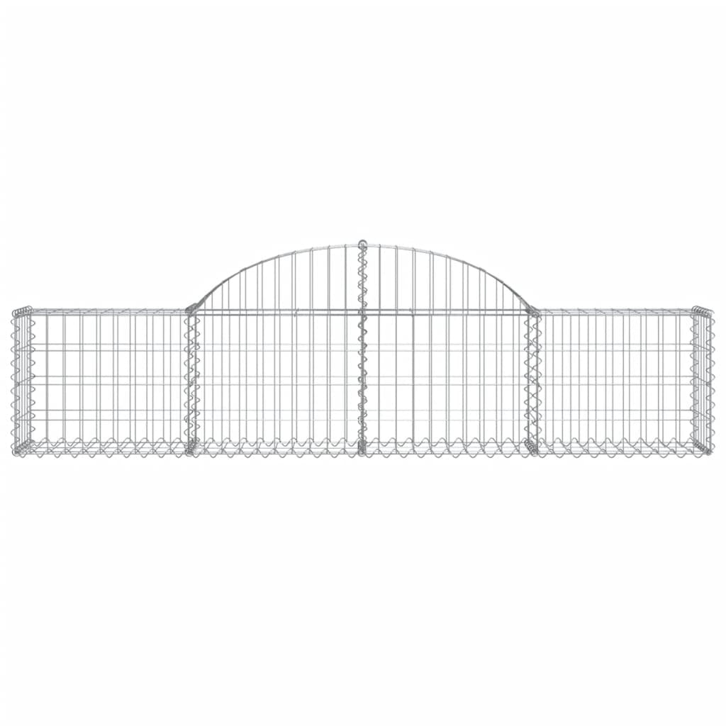 vidaXL Arched Gabion Baskets 6 pcs 200x30x40/60 cm Galvanised Iron 4