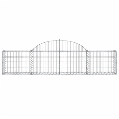 vidaXL Arched Gabion Baskets 6 pcs 200x30x40/60 cm Galvanised Iron 4