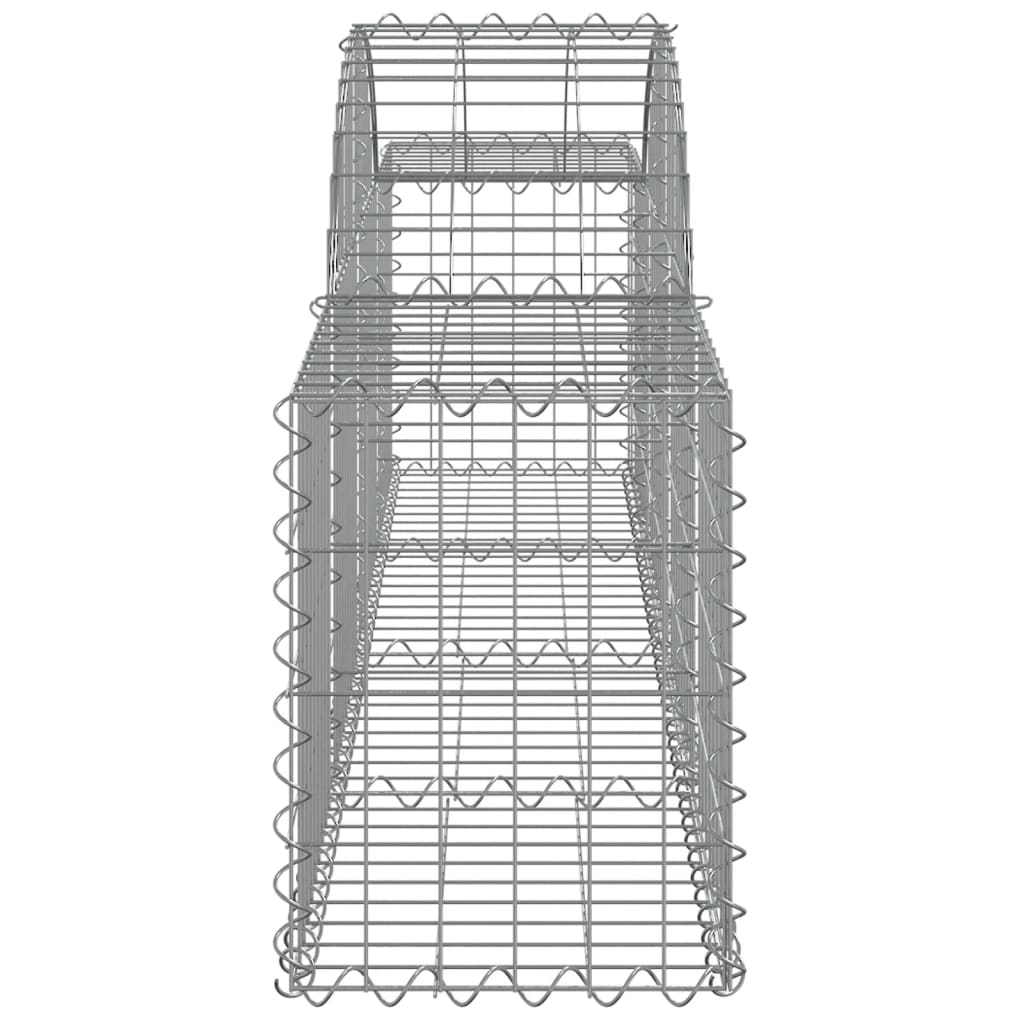 vidaXL Arched Gabion Baskets 6 pcs 200x30x40/60 cm Galvanised Iron 5