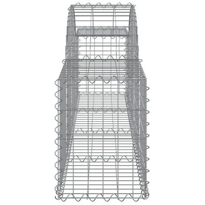 vidaXL Arched Gabion Baskets 6 pcs 200x30x40/60 cm Galvanised Iron 5
