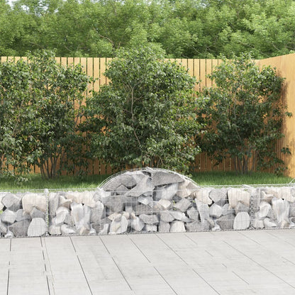 Arched Gabion Baskets Galvanised Iron 9 pcs 200 x 30 x 40/60 cm – 200 x 50 x 220/240 cm 200 x 30 x 40/60 cm