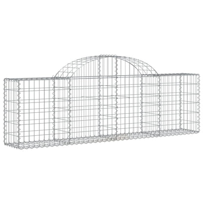 vidaXL Arched Gabion Baskets 10 pcs 200x30x60/80 cm Galvanised Iron 3